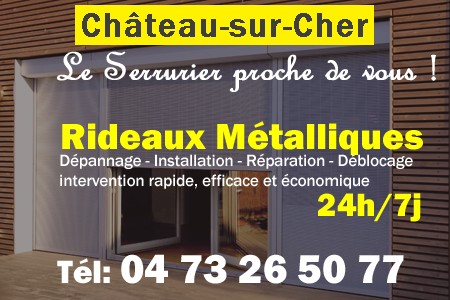 rideau metallique Château-sur-Cher - rideaux metalliques Château-sur-Cher - rideaux Château-sur-Cher - entretien, Pose en neuf, pose en rénovation, motorisation, dépannage, déblocage, remplacement, réparation, automatisation de rideaux métalliques à Château-sur-Cher