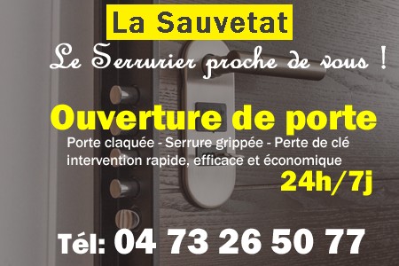 Ouverture de porte La Sauvetat - Porte claquée La Sauvetat - Porte fermée La Sauvetat - serrure bloquée La Sauvetat - serrure grippée La Sauvetat