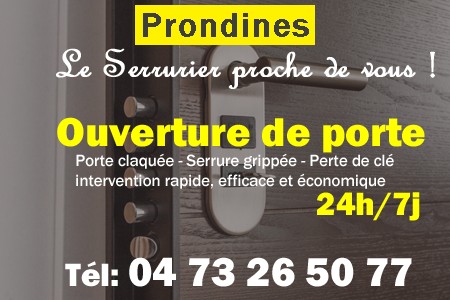 Ouverture de porte Prondines - Porte claquée Prondines - Porte fermée Prondines - serrure bloquée Prondines - serrure grippée Prondines