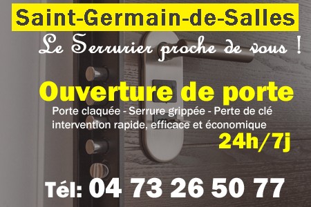 Ouverture de porte Saint-Germain-de-Salles - Porte claquée Saint-Germain-de-Salles - Porte fermée Saint-Germain-de-Salles - serrure bloquée Saint-Germain-de-Salles - serrure grippée Saint-Germain-de-Salles