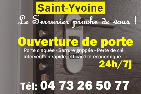 Ouverture de porte Saint-Yvoine - Porte claquée Saint-Yvoine - Porte fermée Saint-Yvoine - serrure bloquée Saint-Yvoine - serrure grippée Saint-Yvoine