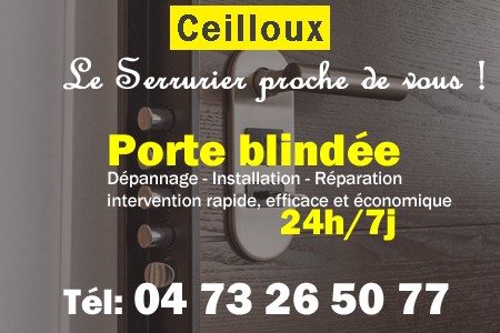 Porte blindée Ceilloux - Porte blindee Ceilloux - Blindage de porte Ceilloux - Bloc porte Ceilloux