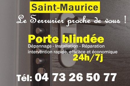 Porte blindée Saint-Maurice - Porte blindee Saint-Maurice - Blindage de porte Saint-Maurice - Bloc porte Saint-Maurice