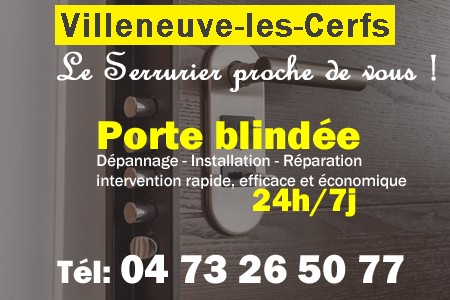 Porte blindée Villeneuve-les-Cerfs - Porte blindee Villeneuve-les-Cerfs - Blindage de porte Villeneuve-les-Cerfs - Bloc porte Villeneuve-les-Cerfs