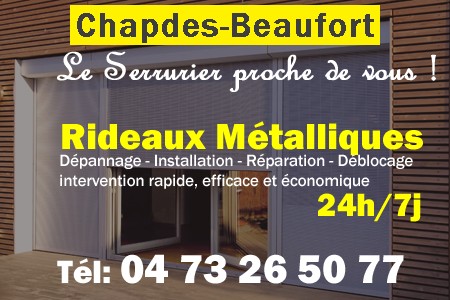rideau metallique Chapdes-Beaufort - rideaux metalliques Chapdes-Beaufort - rideaux Chapdes-Beaufort - entretien, Pose en neuf, pose en rénovation, motorisation, dépannage, déblocage, remplacement, réparation, automatisation de rideaux métalliques à Chapdes-Beaufort