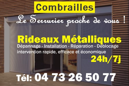rideau metallique Combrailles - rideaux metalliques Combrailles - rideaux Combrailles - entretien, Pose en neuf, pose en rénovation, motorisation, dépannage, déblocage, remplacement, réparation, automatisation de rideaux métalliques à Combrailles
