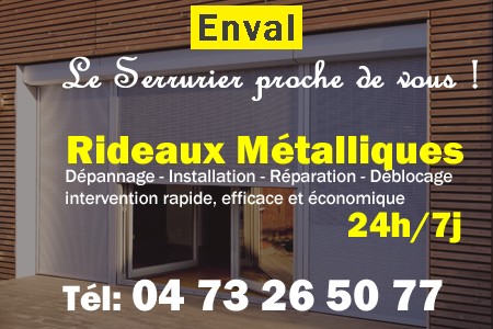 rideau metallique Enval - rideaux metalliques Enval - rideaux Enval - entretien, Pose en neuf, pose en rénovation, motorisation, dépannage, déblocage, remplacement, réparation, automatisation de rideaux métalliques à Enval
