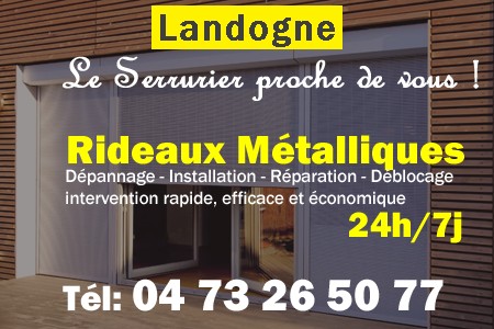 rideau metallique Landogne - rideaux metalliques Landogne - rideaux Landogne - entretien, Pose en neuf, pose en rénovation, motorisation, dépannage, déblocage, remplacement, réparation, automatisation de rideaux métalliques à Landogne