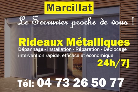 rideau metallique Marcillat - rideaux metalliques Marcillat - rideaux Marcillat - entretien, Pose en neuf, pose en rénovation, motorisation, dépannage, déblocage, remplacement, réparation, automatisation de rideaux métalliques à Marcillat