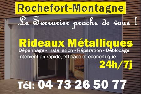 rideau metallique Rochefort-Montagne - rideaux metalliques Rochefort-Montagne - rideaux Rochefort-Montagne - entretien, Pose en neuf, pose en rénovation, motorisation, dépannage, déblocage, remplacement, réparation, automatisation de rideaux métalliques à Rochefort-Montagne