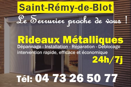rideau metallique Saint-Rémy-de-Blot - rideaux metalliques Saint-Rémy-de-Blot - rideaux Saint-Rémy-de-Blot - entretien, Pose en neuf, pose en rénovation, motorisation, dépannage, déblocage, remplacement, réparation, automatisation de rideaux métalliques à Saint-Rémy-de-Blot