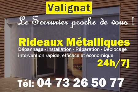 rideau metallique Valignat - rideaux metalliques Valignat - rideaux Valignat - entretien, Pose en neuf, pose en rénovation, motorisation, dépannage, déblocage, remplacement, réparation, automatisation de rideaux métalliques à Valignat