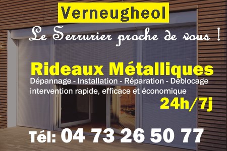 rideau metallique Verneugheol - rideaux metalliques Verneugheol - rideaux Verneugheol - entretien, Pose en neuf, pose en rénovation, motorisation, dépannage, déblocage, remplacement, réparation, automatisation de rideaux métalliques à Verneugheol