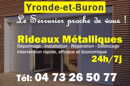 rideau metallique Yronde-et-Buron - rideaux metalliques Yronde-et-Buron - rideaux Yronde-et-Buron - entretien, Pose en neuf, pose en rénovation, motorisation, dépannage, déblocage, remplacement, réparation, automatisation de rideaux métalliques à Yronde-et-Buron