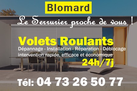 volet roulant Blomard - volets Blomard - volet Blomard - entretien, Pose en neuf, pose en rénovation, motorisation, dépannage, déblocage, remplacement, réparation, automatisation de volet roulant à Blomard