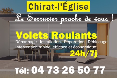 volet roulant Chirat-l'Église - volets Chirat-l'Église - volet Chirat-l'Église - entretien, Pose en neuf, pose en rénovation, motorisation, dépannage, déblocage, remplacement, réparation, automatisation de volet roulant à Chirat-l'Église