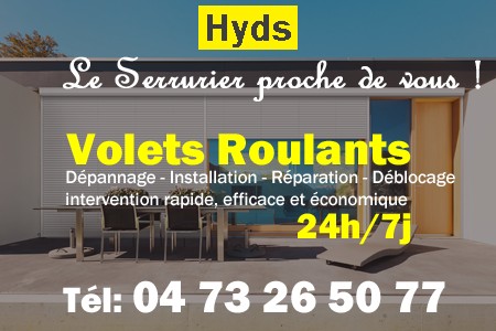 volet roulant Hyds - volets Hyds - volet Hyds - entretien, Pose en neuf, pose en rénovation, motorisation, dépannage, déblocage, remplacement, réparation, automatisation de volet roulant à Hyds