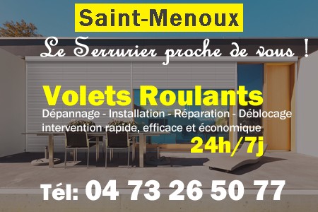 volet roulant Saint-Menoux - volets Saint-Menoux - volet Saint-Menoux - entretien, Pose en neuf, pose en rénovation, motorisation, dépannage, déblocage, remplacement, réparation, automatisation de volet roulant à Saint-Menoux