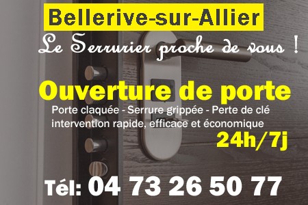 Ouverture de porte Bellerive-sur-Allier - Porte claquée Bellerive-sur-Allier - Porte fermée Bellerive-sur-Allier - serrure bloquée Bellerive-sur-Allier - serrure grippée Bellerive-sur-Allier