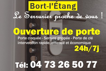 Ouverture de porte Bort-l'Étang - Porte claquée Bort-l'Étang - Porte fermée Bort-l'Étang - serrure bloquée Bort-l'Étang - serrure grippée Bort-l'Étang