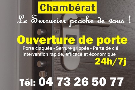Ouverture de porte Chambérat - Porte claquée Chambérat - Porte fermée Chambérat - serrure bloquée Chambérat - serrure grippée Chambérat