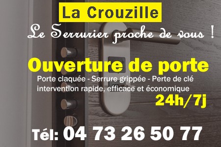 Ouverture de porte La Crouzille - Porte claquée La Crouzille - Porte fermée La Crouzille - serrure bloquée La Crouzille - serrure grippée La Crouzille