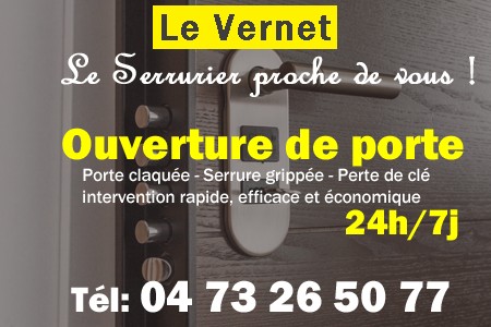 Ouverture de porte Le Vernet - Porte claquée Le Vernet - Porte fermée Le Vernet - serrure bloquée Le Vernet - serrure grippée Le Vernet