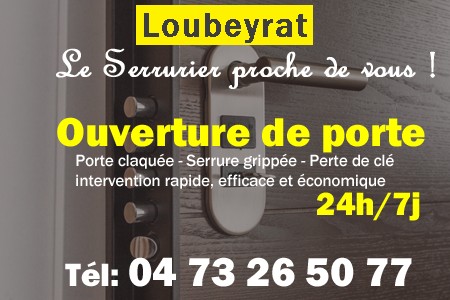 Ouverture de porte Loubeyrat - Porte claquée Loubeyrat - Porte fermée Loubeyrat - serrure bloquée Loubeyrat - serrure grippée Loubeyrat