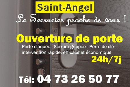 Ouverture de porte Saint-Angel - Porte claquée Saint-Angel - Porte fermée Saint-Angel - serrure bloquée Saint-Angel - serrure grippée Saint-Angel