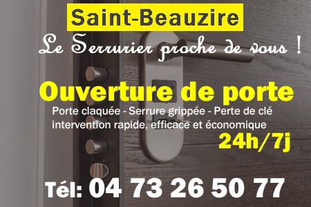 Ouverture de porte Saint-Beauzire - Porte claquée Saint-Beauzire - Porte fermée Saint-Beauzire - serrure bloquée Saint-Beauzire - serrure grippée Saint-Beauzire