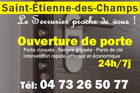 Ouverture de porte Saint-Étienne-des-Champs - Porte claquée Saint-Étienne-des-Champs - Porte fermée Saint-Étienne-des-Champs - serrure bloquée Saint-Étienne-des-Champs - serrure grippée Saint-Étienne-des-Champs