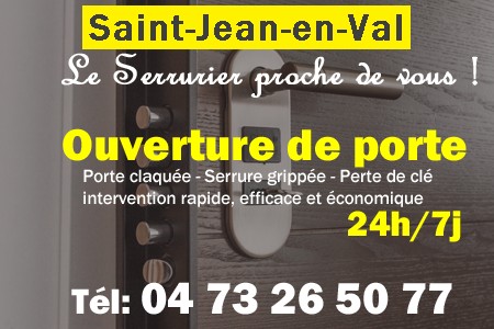 Ouverture de porte Saint-Jean-en-Val - Porte claquée Saint-Jean-en-Val - Porte fermée Saint-Jean-en-Val - serrure bloquée Saint-Jean-en-Val - serrure grippée Saint-Jean-en-Val