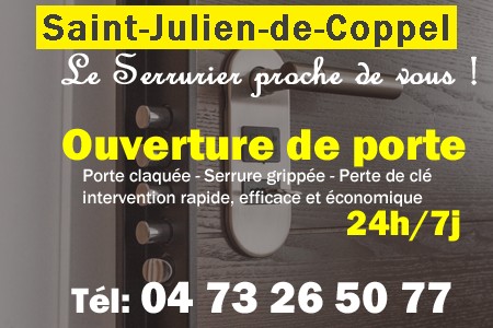 Ouverture de porte Saint-Julien-de-Coppel - Porte claquée Saint-Julien-de-Coppel - Porte fermée Saint-Julien-de-Coppel - serrure bloquée Saint-Julien-de-Coppel - serrure grippée Saint-Julien-de-Coppel