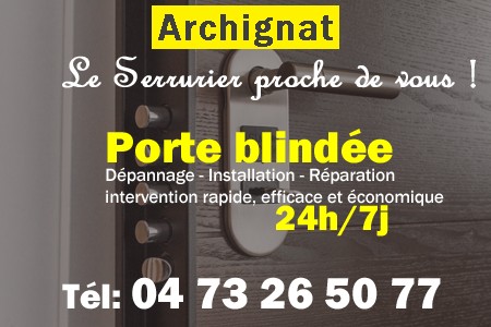 Porte blindée Archignat - Porte blindee Archignat - Blindage de porte Archignat - Bloc porte Archignat