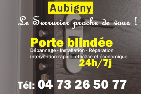 Porte blindée Aubigny - Porte blindee Aubigny - Blindage de porte Aubigny - Bloc porte Aubigny