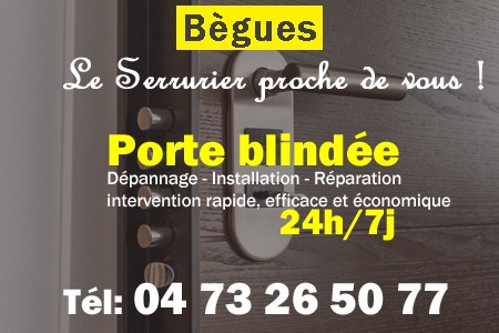 Porte blindée Bègues - Porte blindee Bègues - Blindage de porte Bègues - Bloc porte Bègues