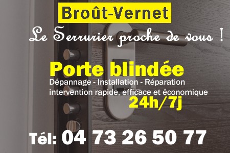 Porte blindée Broût-Vernet - Porte blindee Broût-Vernet - Blindage de porte Broût-Vernet - Bloc porte Broût-Vernet