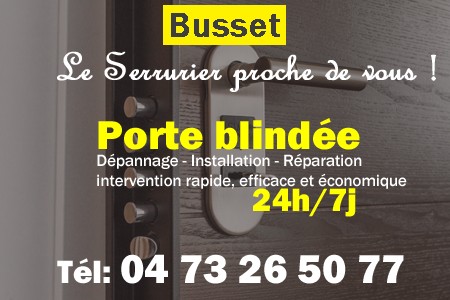 Porte blindée Busset - Porte blindee Busset - Blindage de porte Busset - Bloc porte Busset