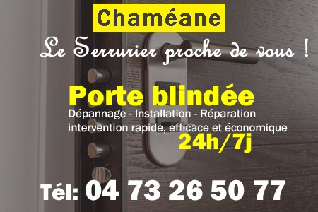 Porte blindée Chaméane - Porte blindee Chaméane - Blindage de porte Chaméane - Bloc porte Chaméane