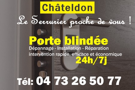 Porte blindée Châteldon - Porte blindee Châteldon - Blindage de porte Châteldon - Bloc porte Châteldon