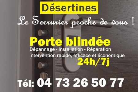 Porte blindée Désertines - Porte blindee Désertines - Blindage de porte Désertines - Bloc porte Désertines