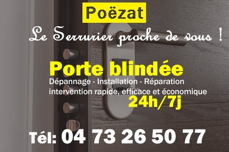 Porte blindée Poëzat - Porte blindee Poëzat - Blindage de porte Poëzat - Bloc porte Poëzat