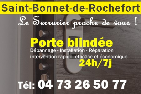 Porte blindée Saint-Bonnet-de-Rochefort - Porte blindee Saint-Bonnet-de-Rochefort - Blindage de porte Saint-Bonnet-de-Rochefort - Bloc porte Saint-Bonnet-de-Rochefort