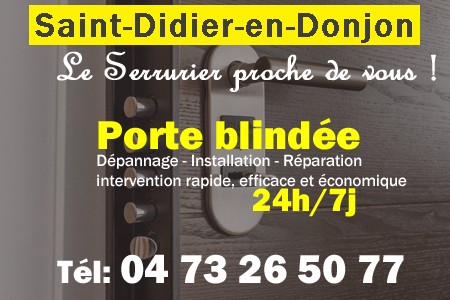 Porte blindée Saint-Didier-en-Donjon - Porte blindee Saint-Didier-en-Donjon - Blindage de porte Saint-Didier-en-Donjon - Bloc porte Saint-Didier-en-Donjon