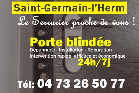 Porte blindée Saint-Germain-l'Herm - Porte blindee Saint-Germain-l'Herm - Blindage de porte Saint-Germain-l'Herm - Bloc porte Saint-Germain-l'Herm