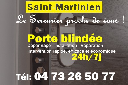 Porte blindée Saint-Martinien - Porte blindee Saint-Martinien - Blindage de porte Saint-Martinien - Bloc porte Saint-Martinien