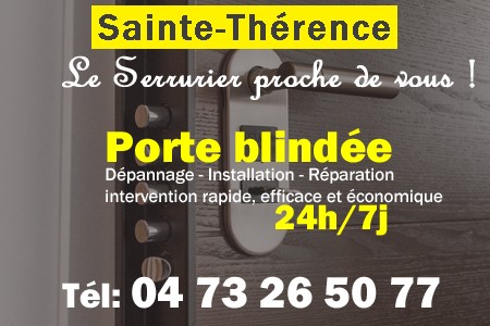 Porte blindée Sainte-Thérence - Porte blindee Sainte-Thérence - Blindage de porte Sainte-Thérence - Bloc porte Sainte-Thérence