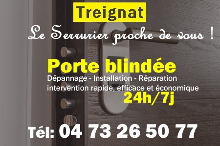 Porte blindée Treignat - Porte blindee Treignat - Blindage de porte Treignat - Bloc porte Treignat