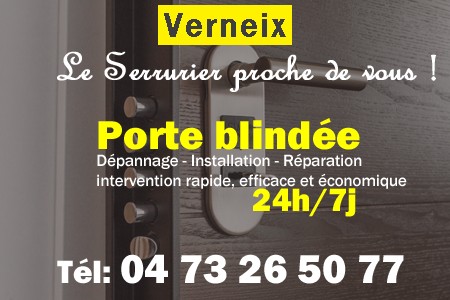 Porte blindée Verneix - Porte blindee Verneix - Blindage de porte Verneix - Bloc porte Verneix