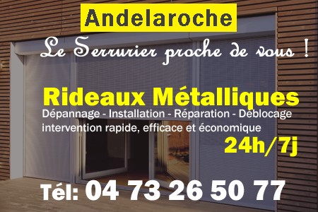 rideau metallique Andelaroche - rideaux metalliques Andelaroche - rideaux Andelaroche - entretien, Pose en neuf, pose en rénovation, motorisation, dépannage, déblocage, remplacement, réparation, automatisation de rideaux métalliques à Andelaroche